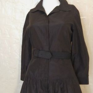 Per Se Silk Dress sz 6 Brown A Line